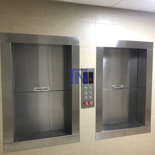 THANG MÁY TẢI THỰC PHẨM 1 CỬA MỞ 2 CHIỀU
